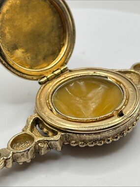 Vintage Solid Perfume locket pendant
